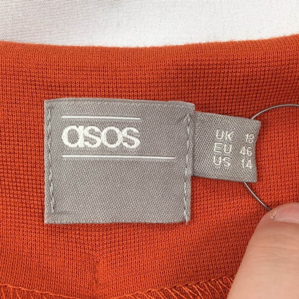 ASOS Orange Maternity Bell Sleeve Maxi Dress Size 14 NEW With Tags - Picture 5 of 10